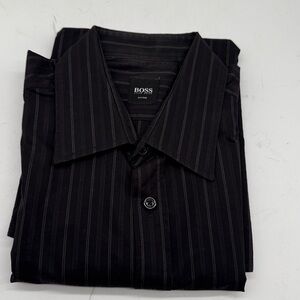 Boss Black Striped Dress Shirt